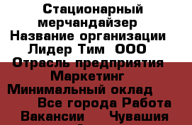 Стационарный мерчандайзер › Название организации ­ Лидер Тим, ООО › Отрасль предприятия ­ Маркетинг › Минимальный оклад ­ 23 000 - Все города Работа » Вакансии   . Чувашия респ.,Алатырь г.